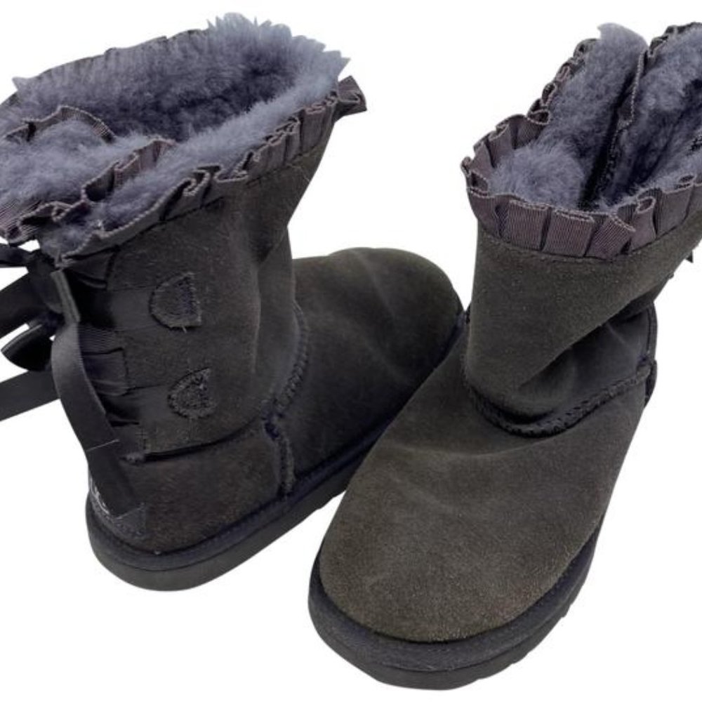 UGG Australia Gray/Purple Ruffled Boots Size 2